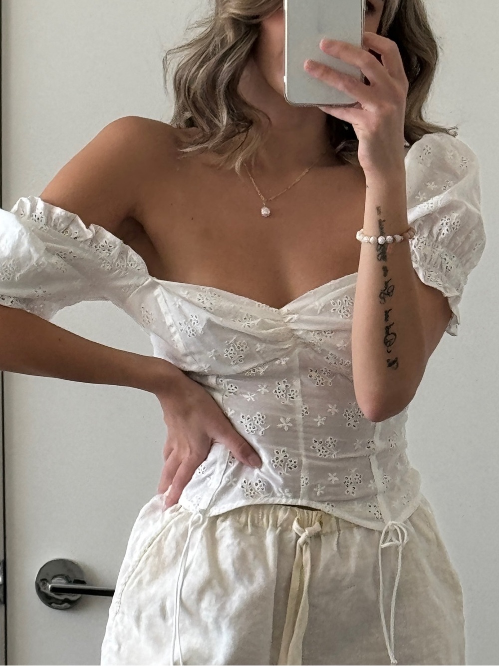 For Love & Lemons cotton blouse